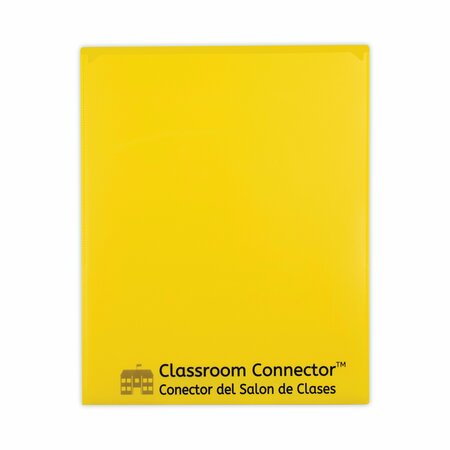 C-LINE PRODUCTS Classroom Connector Folders, 11 x 8.5, Yellow, 25PK 32006